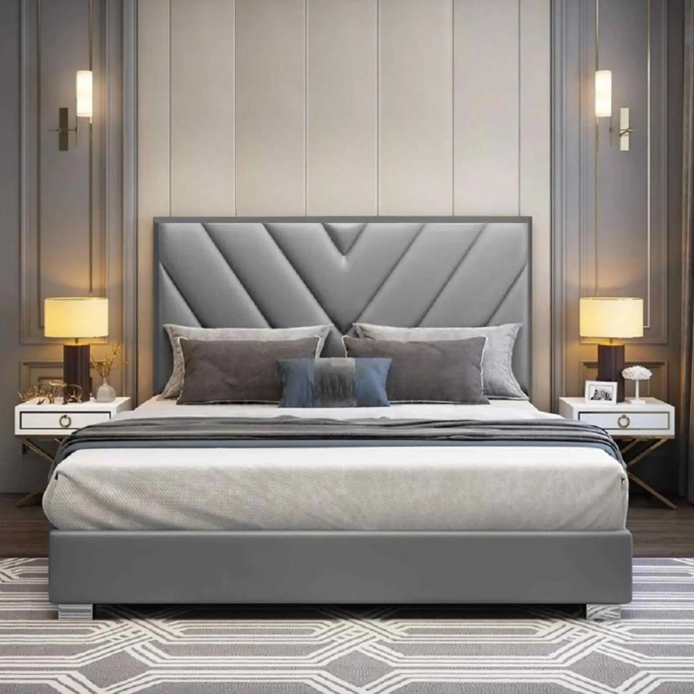 Quincy Upholstered Panel Bed