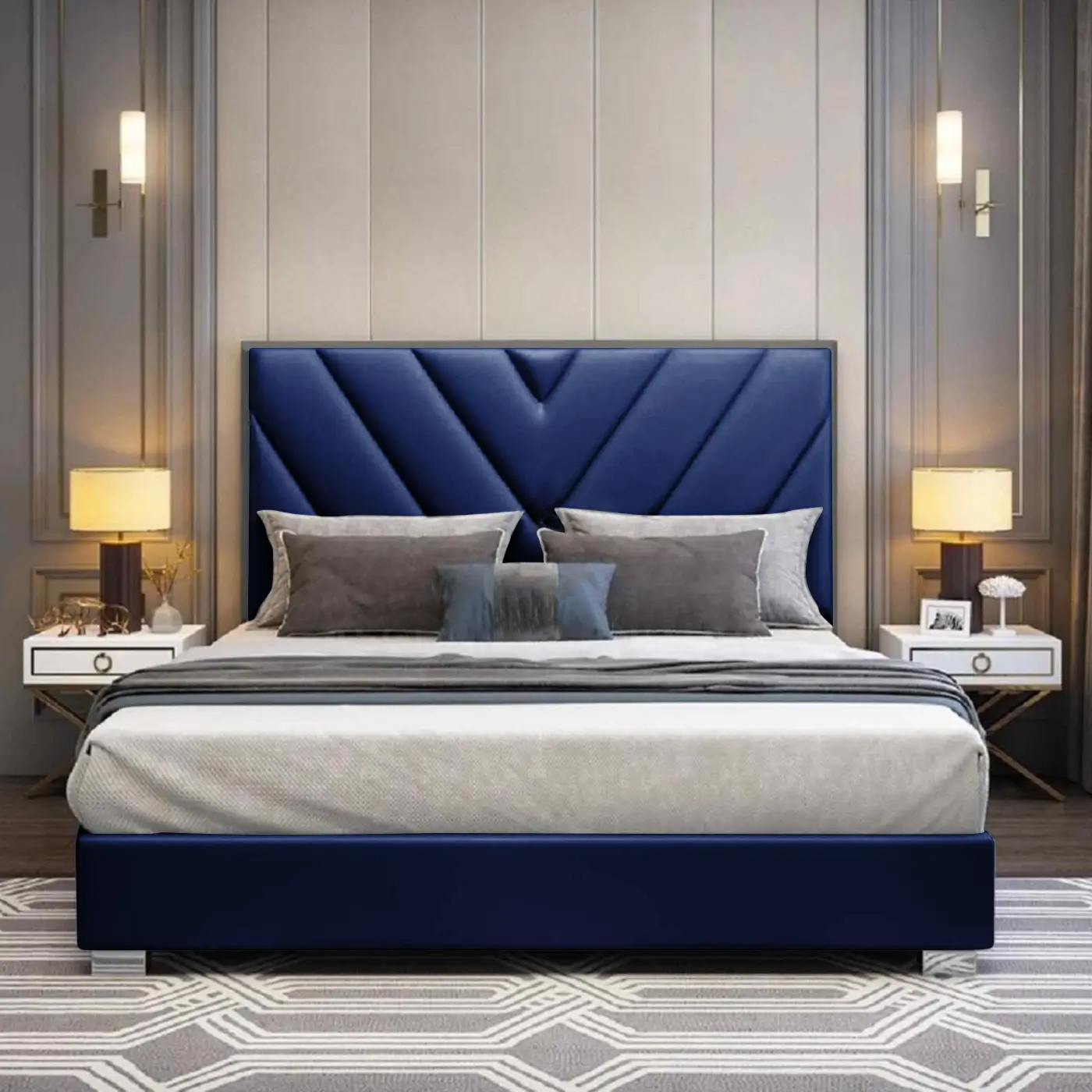Quincy Upholstered Panel Bed