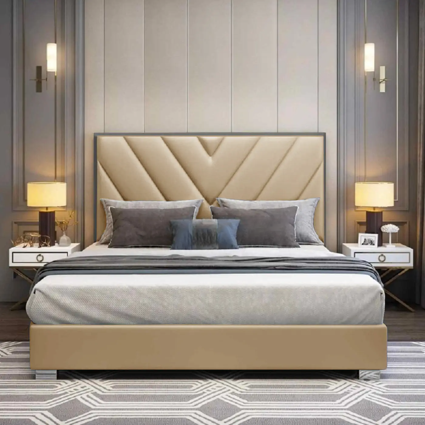 Quincy Upholstered Panel Bed