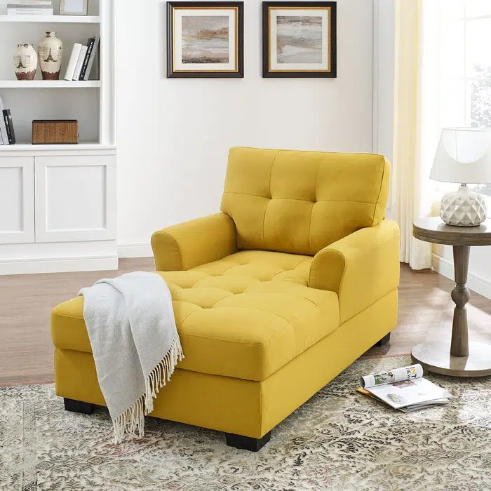 Sant 1 Seater Linen Chaise Lounge