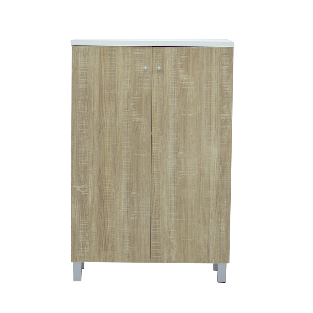 Wooden Shoe Rack with Dustproof Cover – Oak Light