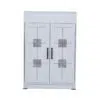 Wooden Shoe Rack with Dustproof Cover – White