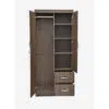 Karnak Best 2 Door Wooden Wardrobe Cabinet Cupboard Engineered Wood With 2 Lockable Drawer Perfect Modern Stylish Heavy Duty Color – Oak