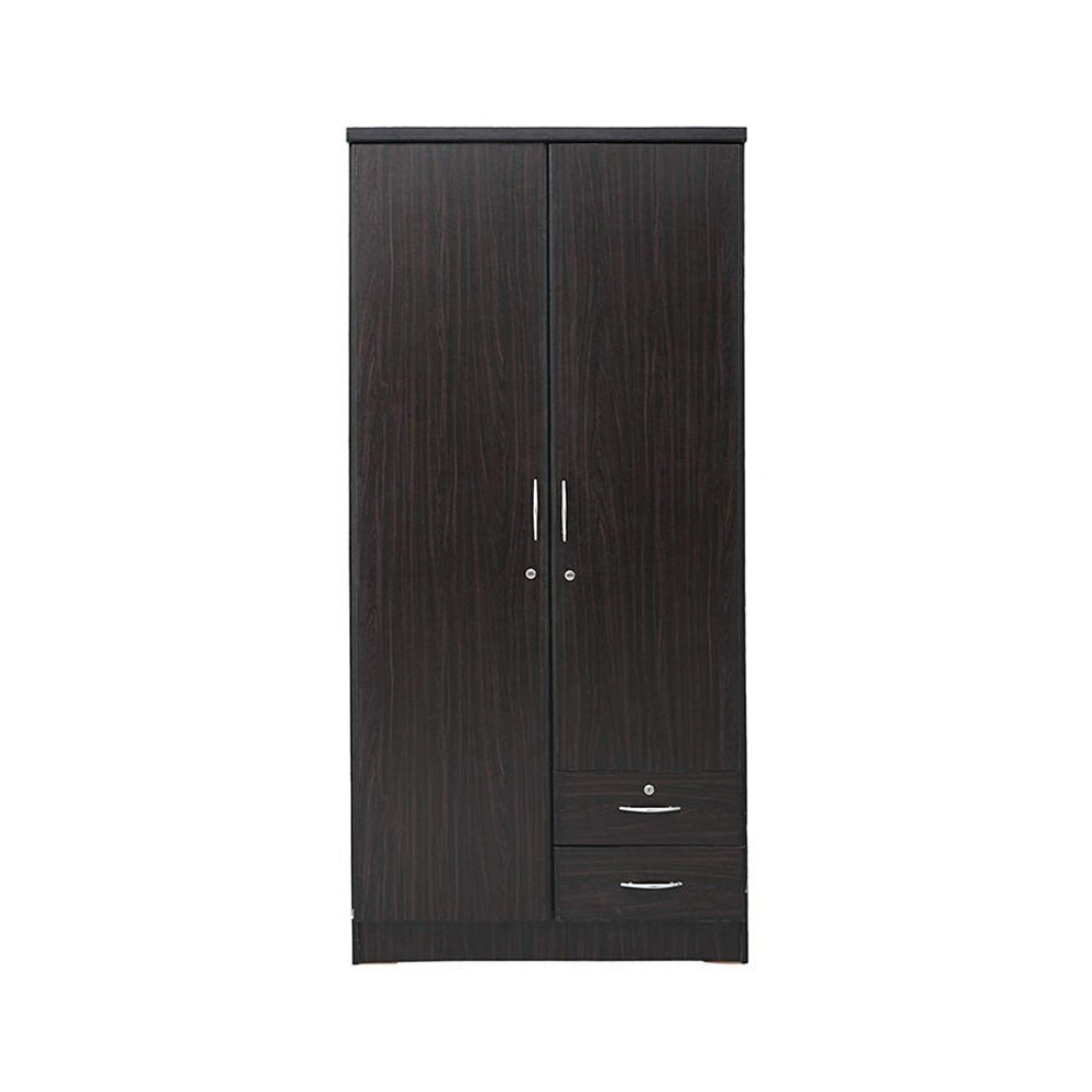 Karnak 2 Door Wooden Wardrobe Cabinet / Cupboard Engineered Wood Perfect Modern Stylish Heavy Duty Color – Wenge