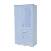 Karnak 2 Door Wooden Wardrobe With Lockable Doors Perfect Modern Stylish Cabinet Color – White