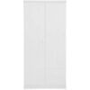 Karnak 2 Door Wooden Wardrobe Solid Wood Wardrobe With Lockable Drawers Perfect Modern Stylish Heavy Duty Color – White