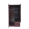 Karnak 2 Door Wooden Wardrobe Solid Wood Wardrobe With Lockable Drawers Perfect Modern Stylish Heavy Duty Color – Mahogany
