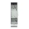Karnak Best 1 Door Wooden Wardrobe Cabinet Cupboard With Door & Drawer Lock Keys Engineered Wood Perfect Modern Stylish Heavy Duty Color – Wenge Marble