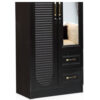 Karnak Best 2 Door Wooden Wardrobe Cabinet Cupboard Engineered Wood With 2 Lockable Drawer Perfect Modern Stylish Heavy Duty Color – Wenge