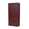 Karnak Best 2 Door Wooden Wardrobe Cabinet Cupboard Of Engineered Wood With 1 Lockable Drawer Perfect Modern Stylish Heavy Duty Color – Mahogany