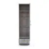 Karnak 1 Door Wooden Wardrobe Cabinet Cupboard With Drawer Lock Keys Color – Ash