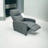 Savi Recliner Grey Chair Padded Seat Fabric For Living Room Club Chair Home Theater Seating