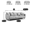 Chiara 3-Seater Boucle Sofa Couch – Beige