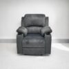 Cenova Recliner Electrical Power Recliner Sofa Faux Leather Recliner Good Comfort Open And Close Single Recliner Sofa Grey