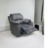 Cenova Recliner Electrical Power Recliner Sofa Faux Leather Recliner Good Comfort Open And Close Single Recliner Sofa Grey