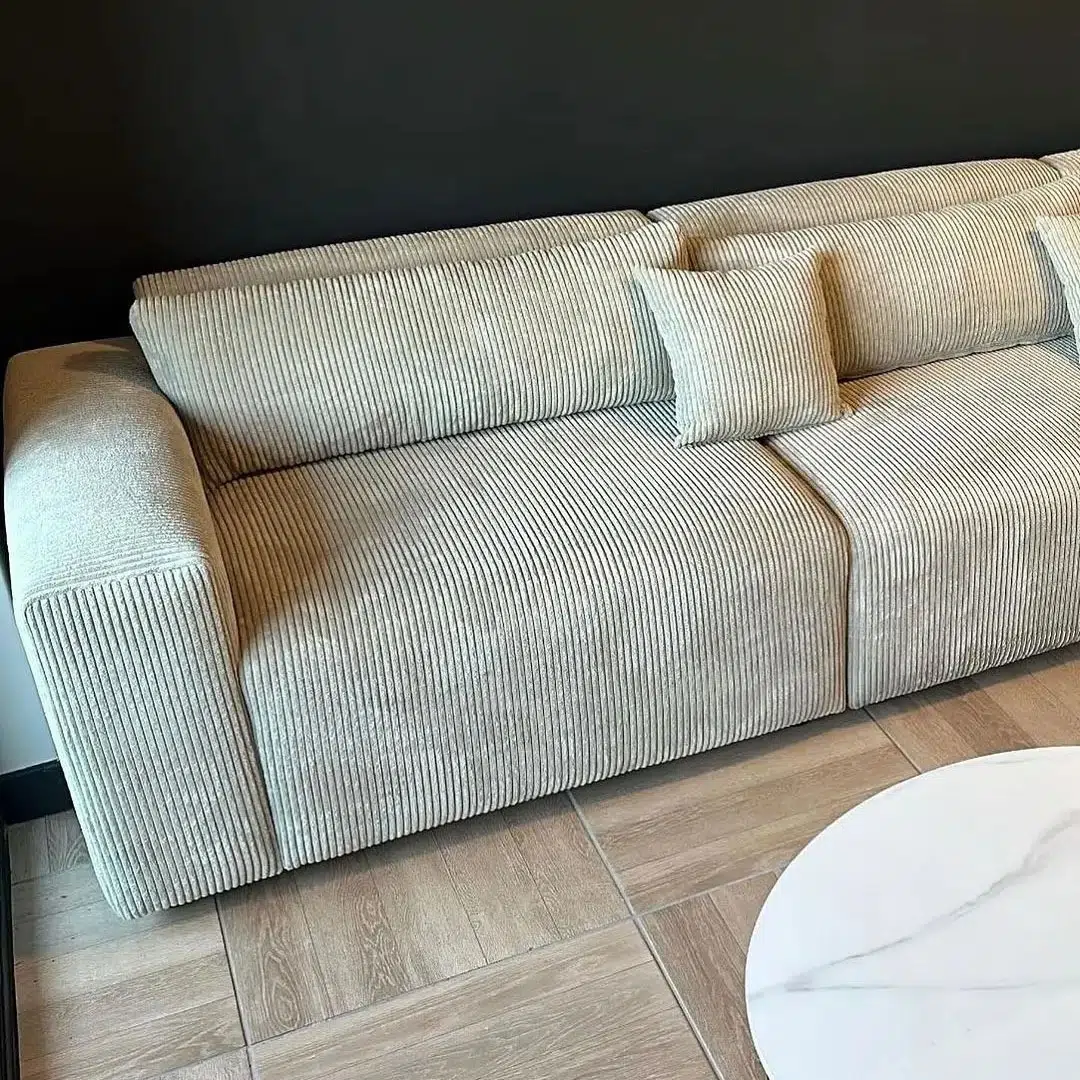 Coop 3-Seater Corduroy Fabric L-Shape Sofa