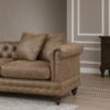 Crawford 4-Seater Faux Leather L-Shape Corner Sofa – Brown