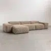 Reem 3-Seater Boucle L-Shape Sofa