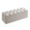 Karnak Buttoned Ottoman Storage Bench
