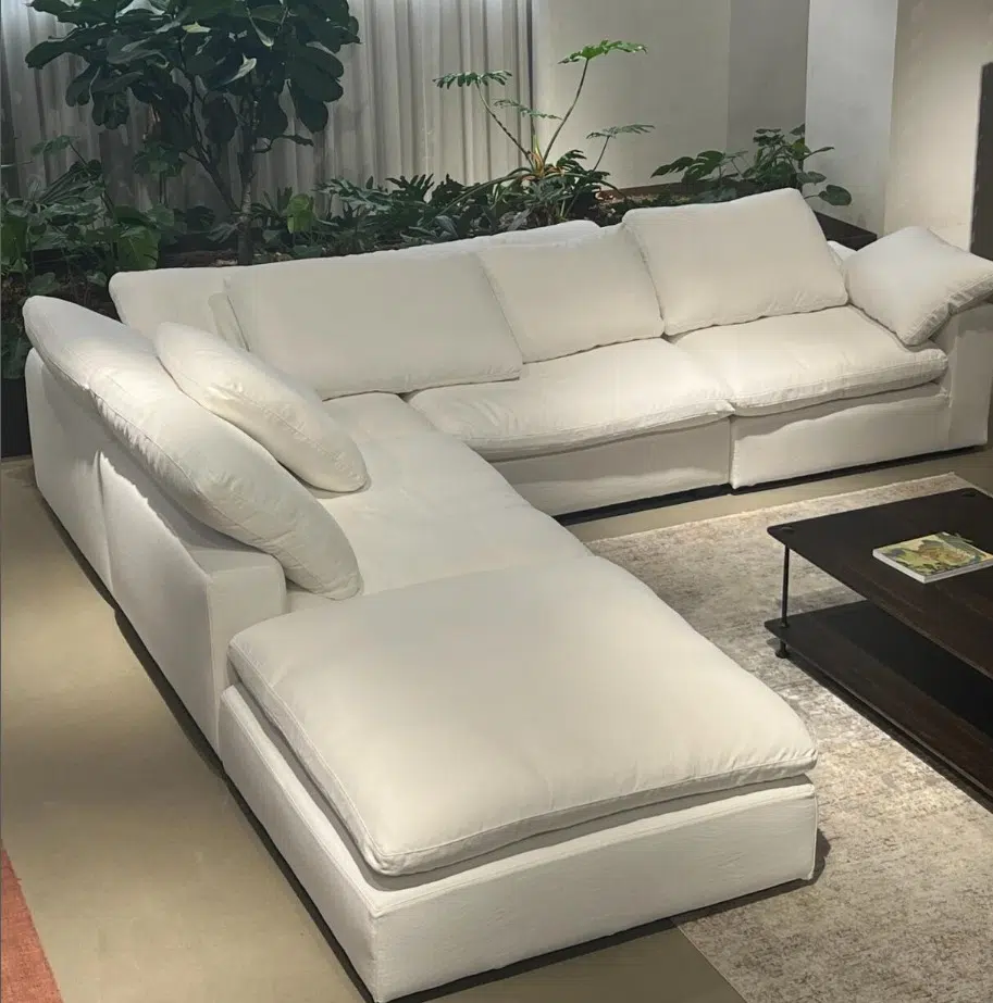 Cloud Sofa 4-Seater Fabric sofa – White
