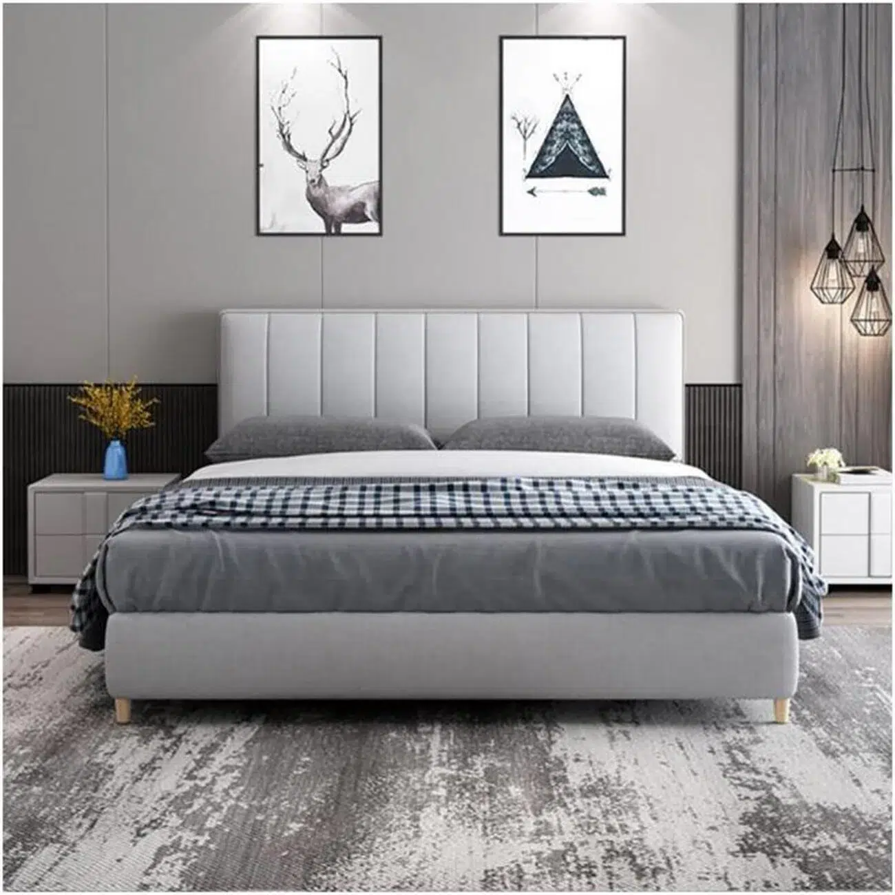 Solia Velvet Upholstery Bed