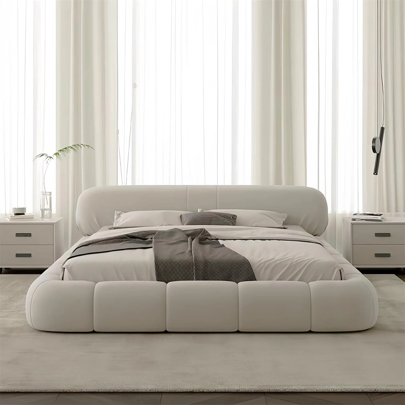 Haki Velvet Beds Frame