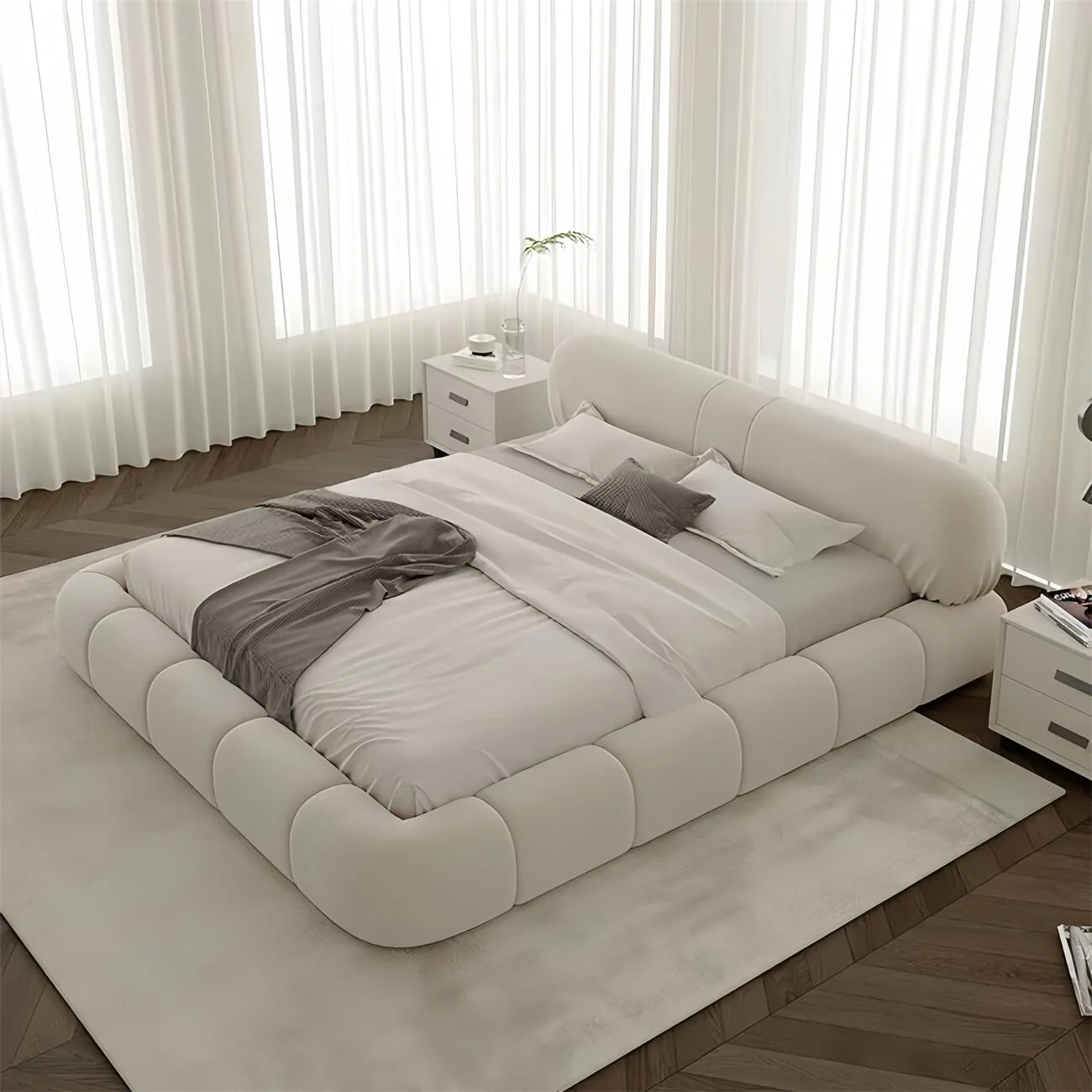 Haki Velvet Beds Frame