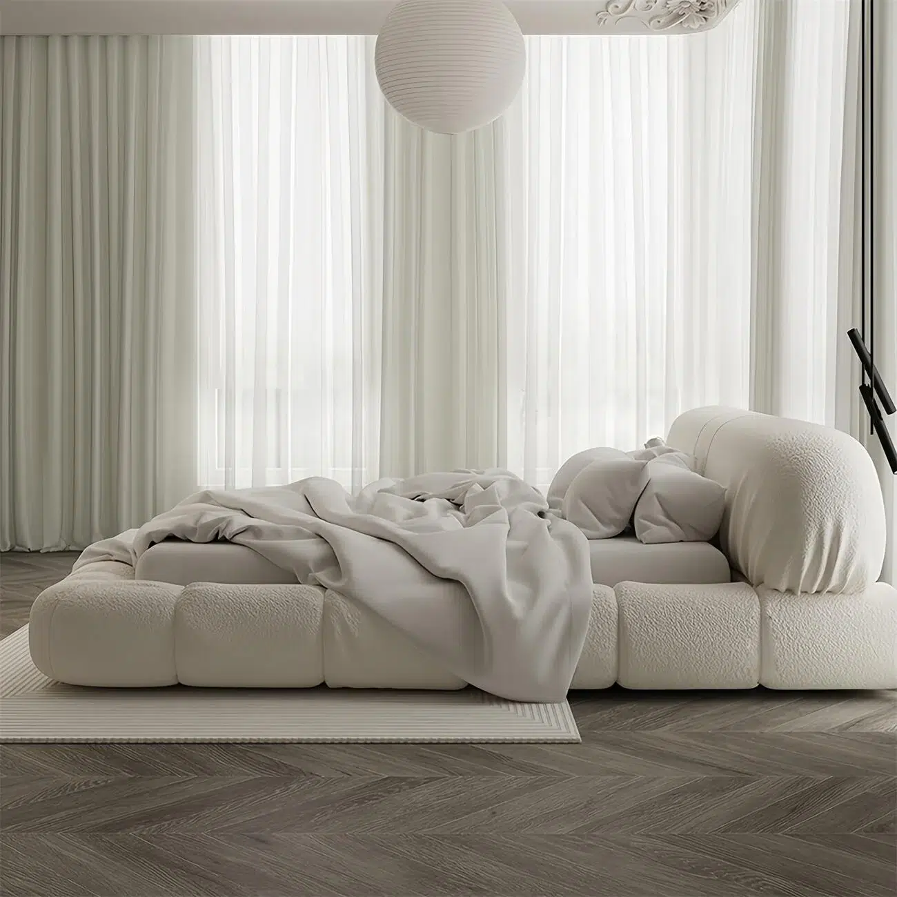 Haki Velvet Beds Frame
