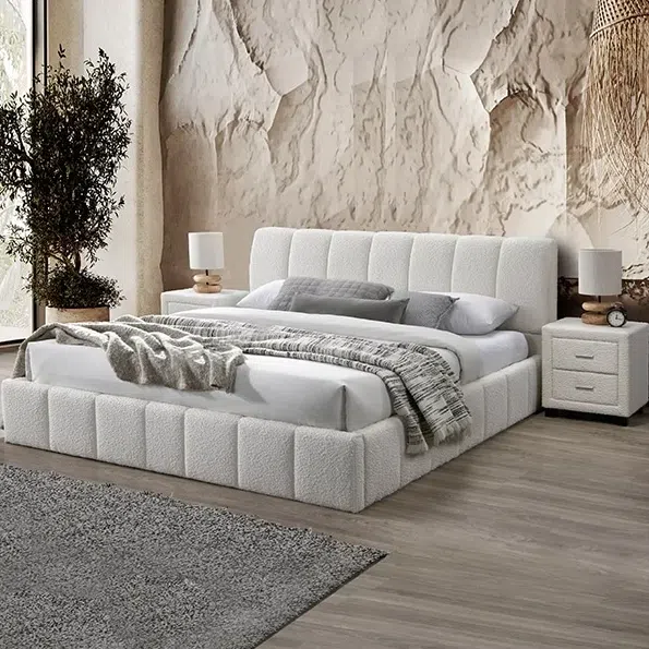 Akhi Boucle Upholstered Bed