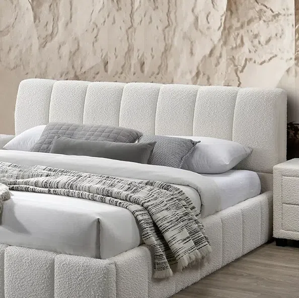 Akhi Boucle Upholstered Bed
