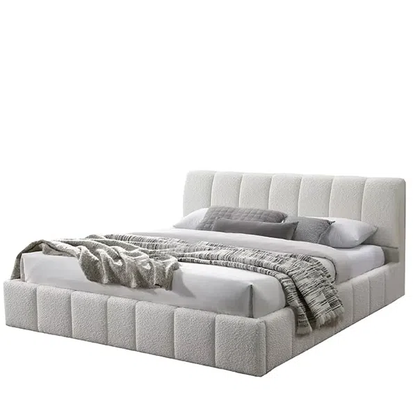 Akhi Boucle Upholstered Bed