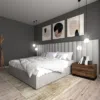 Amber Upholstered Panel Bed