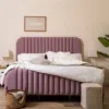 Camel Tufted Velvet Bed Frame
