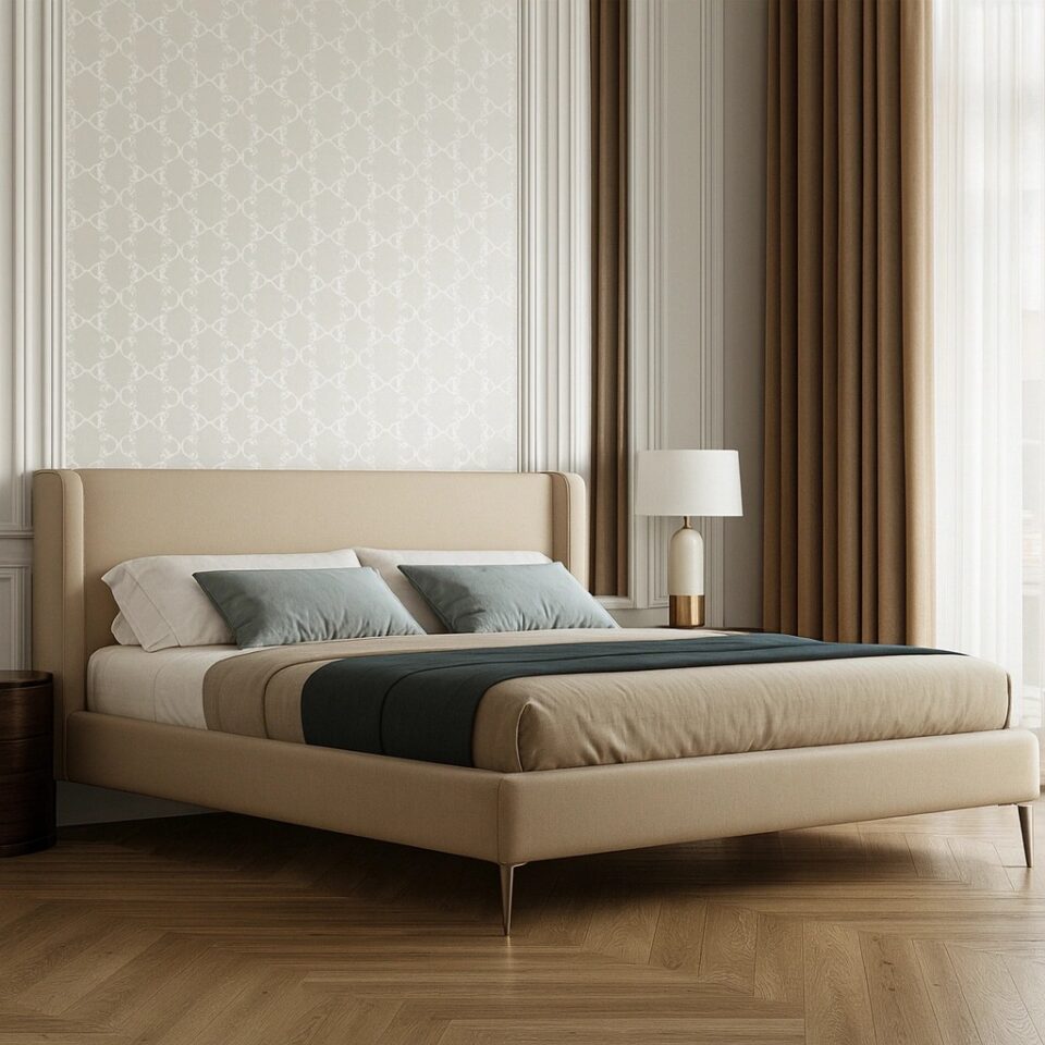 Kyiv Winged Panel Bed Frame