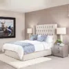 Maanya Tufted Winged Heardboard Bed Frame