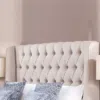 Maanya Tufted Winged Heardboard Bed Frame