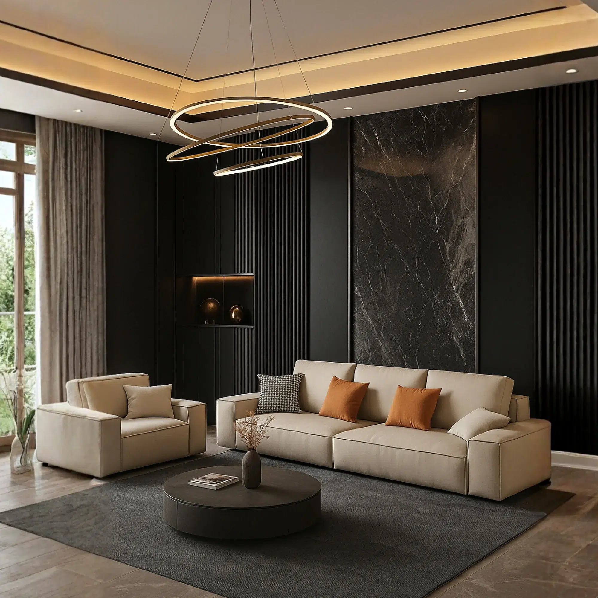 Rolia Modern PU Leather Sofa Set for Living Room,Office