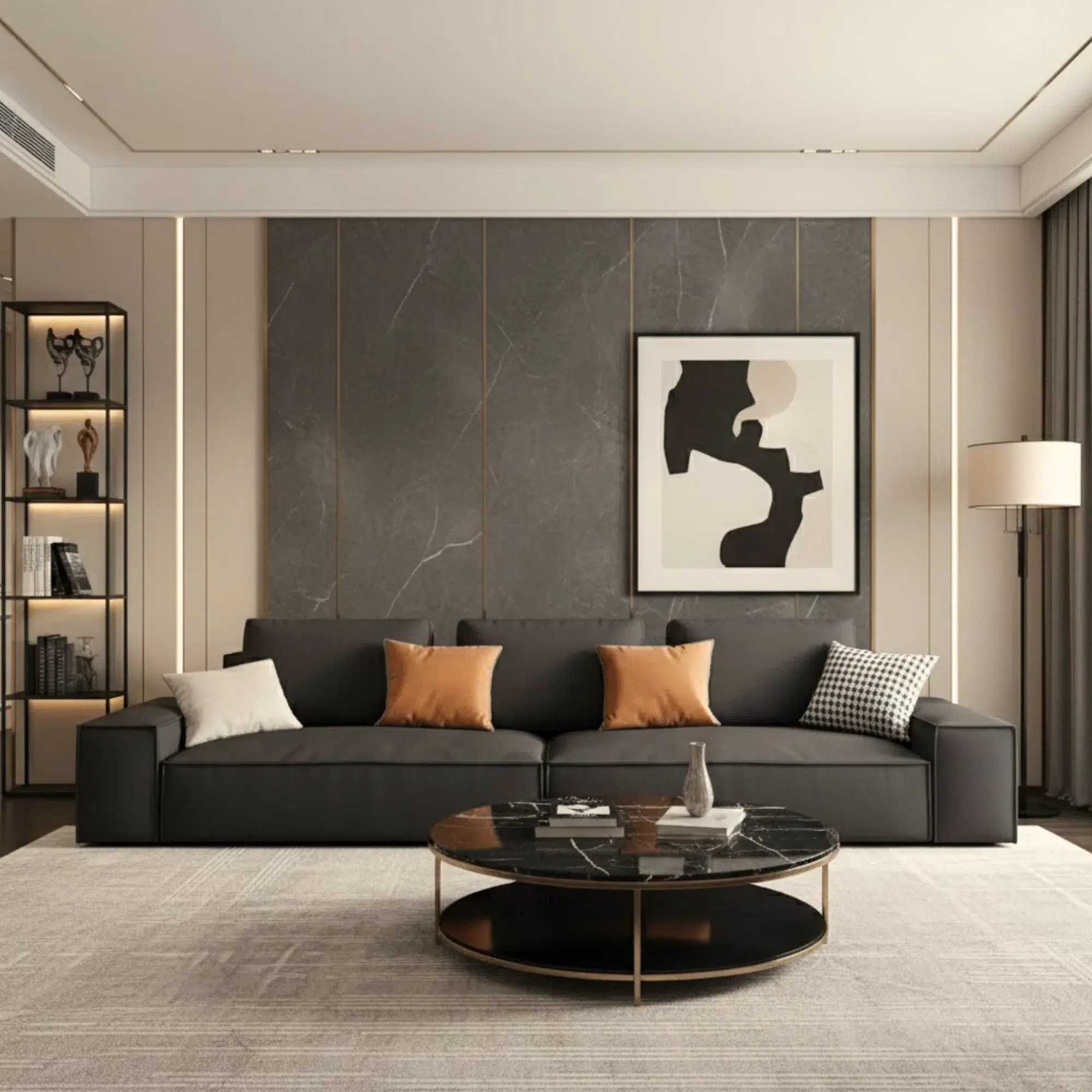 Rolia Modern PU Leather Sofa Set for Living Room,Office