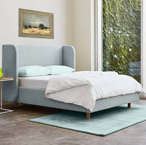 Round Winged Panel Bed Frame