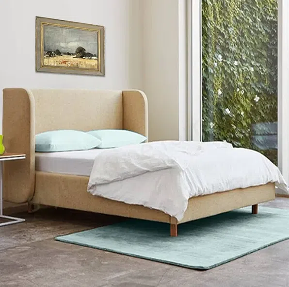 Round Winged Panel Bed Frame