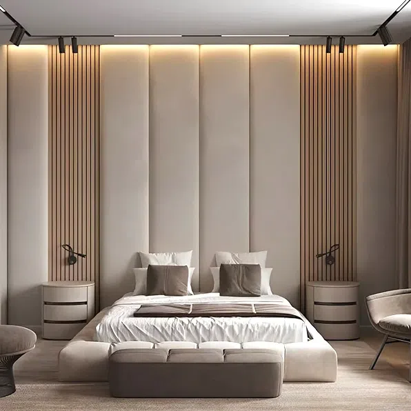Vertical Upholstered Bed Frame