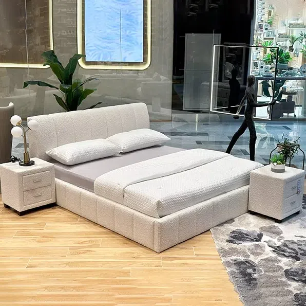 Akhi Boucle Upholstered Bed