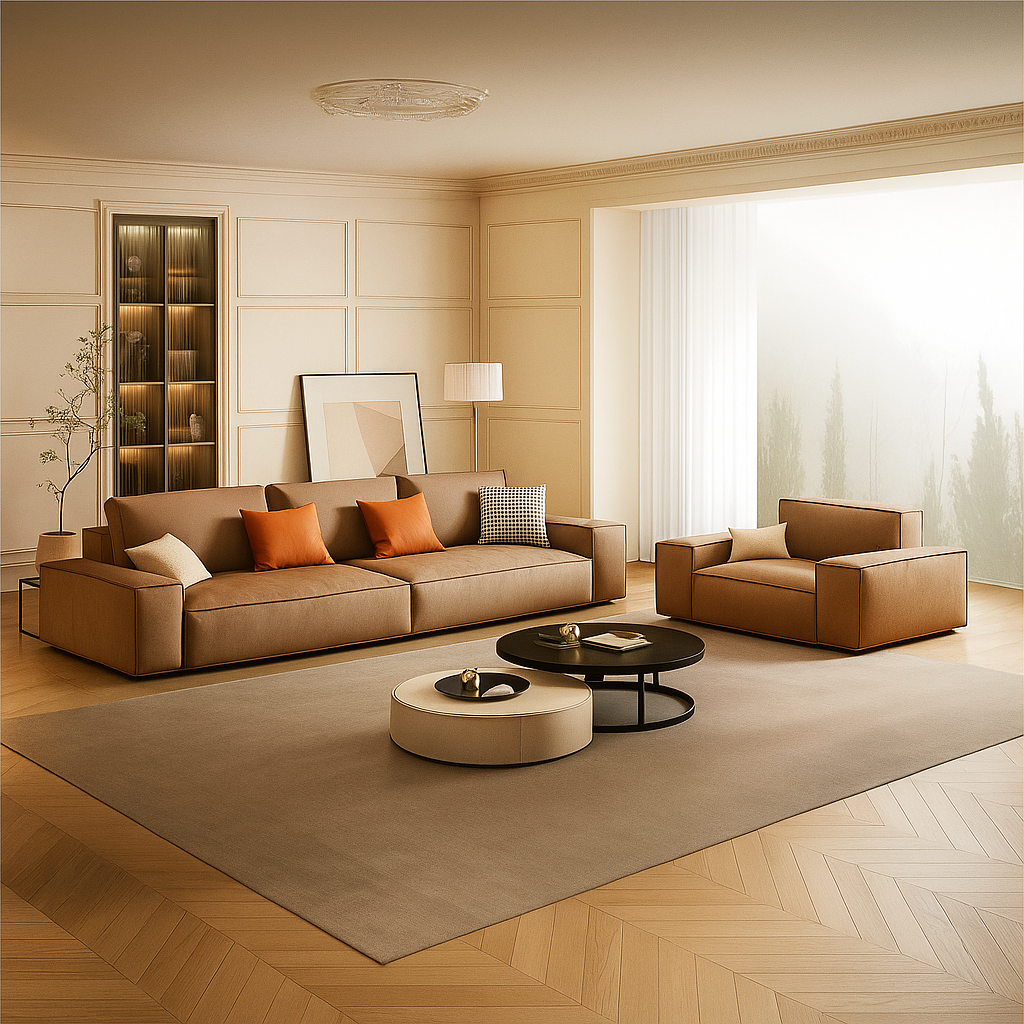 Rolia Modern PU Leather Sofa Set for Living Room,Office