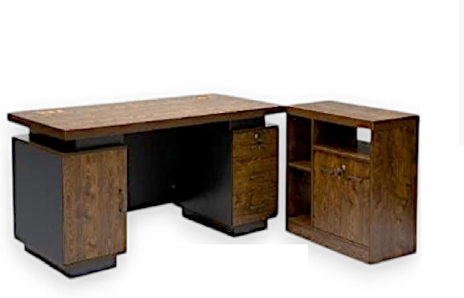 Ravdo Modern Office Table, Office Desk, Computer Table with side table and Drawer 160 cm