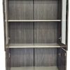 Redew Modern Wooden File Cabinet & Book Shelf Glass Door Walnut karkie