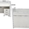 Ema Reception Desk For Front Office Color White120cm
