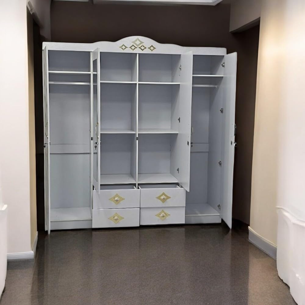 Agvan 4 Door Wardrobe With Mirror