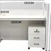 Ema Reception Desk For Front Office Color White120cm