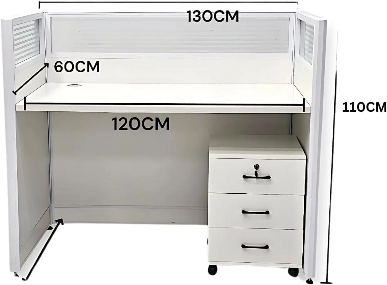 Ema Reception Desk For Front Office Color White120cm