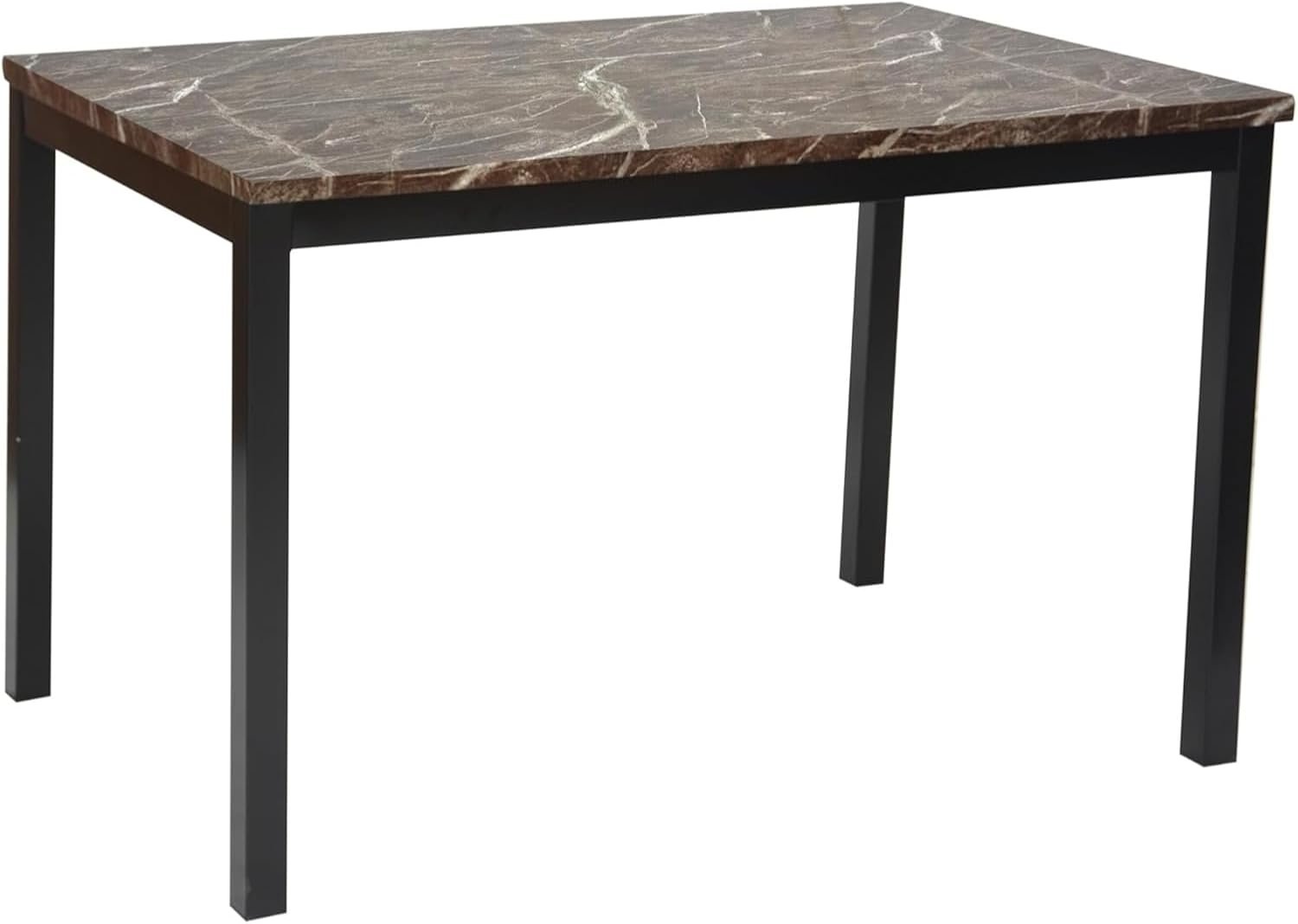 Divla Modern Design Chipboard and Metal Dining Table Set